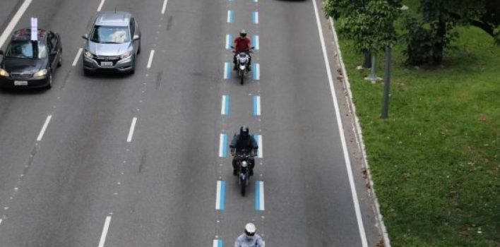 Faixa Azul para motos em SP reduz acidentes com vítimas em 71%