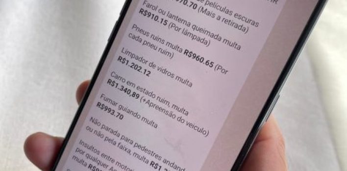 Informação sobre aumento dos valores de multas de trânsito é falsa